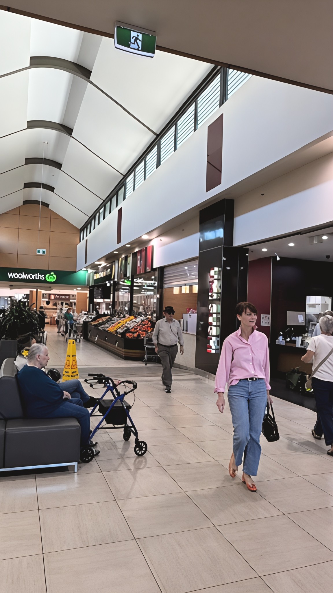 Adriana visiting a local shopping centre
