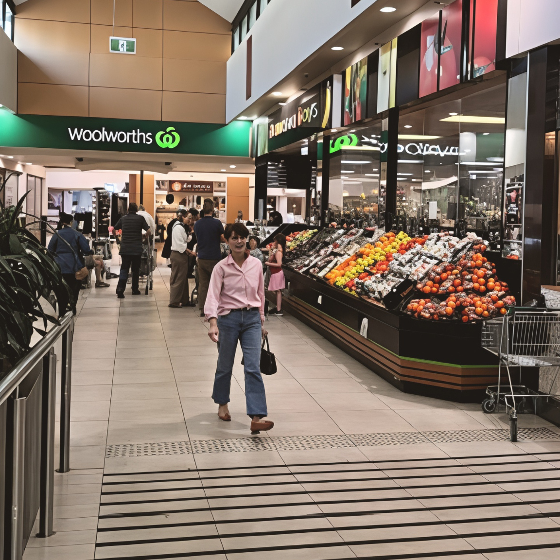 Adriana Christopoulos in a Mitcham shopping centre